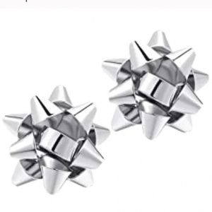 ❤️3/$20  Silver  BOWS Earrings Christmas Bow Studs Holiday Earrings LIMITED QTY